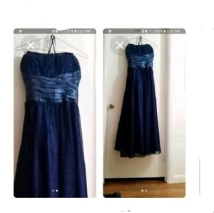 Jump Apparel blue sparkly prom dress formal